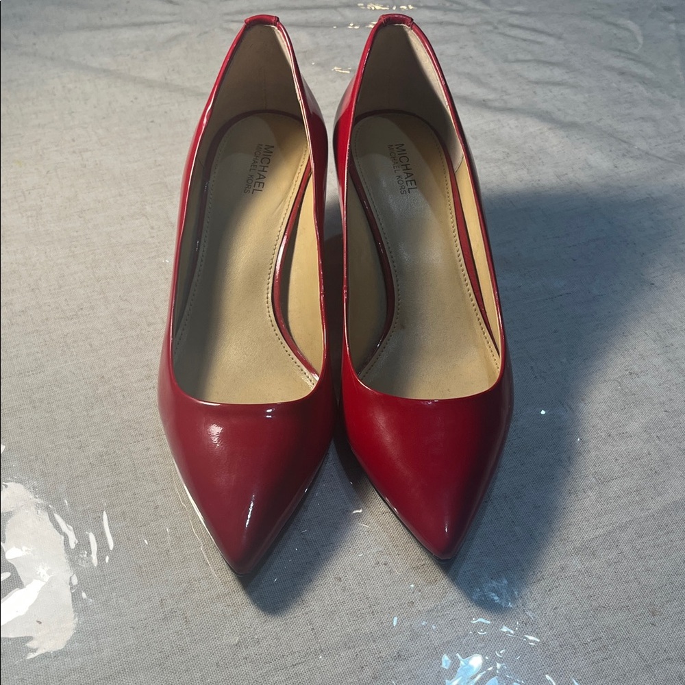 Michael Kors Patent Red Leather Heels
